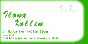 ilona kollin business card